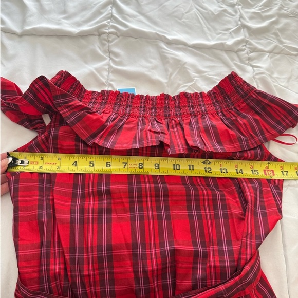 Draper James Red Plaid Smocked Dress - Picture 3 of 5